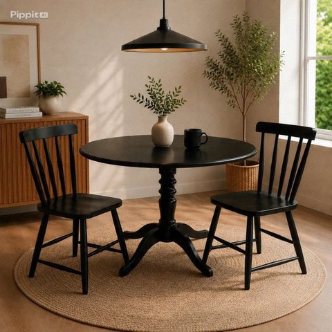 Conjunto Mesa Redonda Pé Central c/2 Caderias