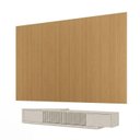 Ver imagem 3 de Rack Extensível Ripado com Painel TV 86 Polegadas Planejado 360x250cm Aruá CabeCasa MadeiraOriginals Marrom/Offwhite