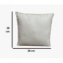 Ver imagem 2 de Kit 4 Almofadas Decorativas Cheias com Ziper Suede Bege