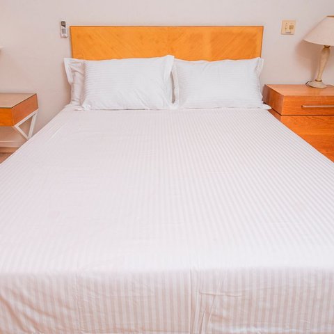 Jogo de Cama Casal 3 Peças Stripe Luxo 300 Fios Padrão Hotel
