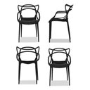 Ver imagem 1 de Kit 4 Cadeiras Allegra Masters Cozinha Bar Pretas