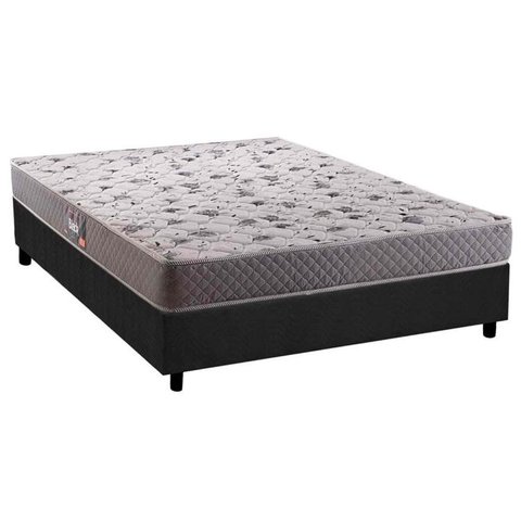 Colchão Herval Espuma Black 17 DF+Box Gray 138x188