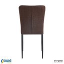 Ver imagem 5 de Kit 4 Cadeiras V1005 Estofada em Tecido Marrom com Costura Base em Aço - Rivatti