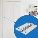 Ver imagem 6 de Dobradiça para Porta Jenala Armário 4x5cm Zincada Suporta até 10kg | Silvana | Kit 24 Un