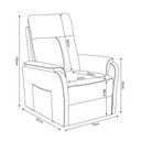 Ver imagem 2 de Poltrona Papai Reclinável em Tecido Nobuke Estofada para Sala de Estar Relax e Conforto Caramelo
