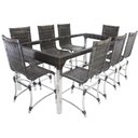 Ver imagem 1 de Conjunto de 8 Cadeiras e Mesa de Jantar Haiti Pedra Ferro