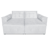 Sofá Sala Retrátil 2 Metros 3 Lugares Kiev Corino Branco - Incasa Decor - 6
