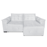 Sofá Sala Retrátil 2 Metros 3 Lugares Kiev Corino Branco - Incasa Decor - 5