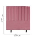 Ver imagem 3 de Cabeceira Estofada Solteiro 90CM Sophia Suede Rosa - D A DECOR D&A Decor