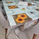 Ver imagem 4 de Toalha Pvc Estampada Transparente 5.0x1.4m Protetora Mesa 05