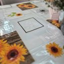 Ver imagem 3 de Toalha Pvc Estampada Transparente 5.0x1.4m Protetora Mesa 05