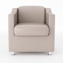 Ver imagem 3 de Poltrona para Recepção Clínica Médica - Balaqui Decor Cor:Courino Bege