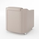 Ver imagem 4 de Poltrona para Recepção Clínica Médica - Balaqui Decor Cor:Courino Bege