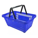 Ver imagem 1 de Cesta Plástica de Supermercado/loja Azul