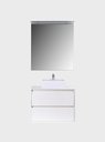 Ver imagem 4 de Gabinete para Banheiro com Cuba e Espelheira com Led 80cm Mdf Branco Dubai - On Móveis