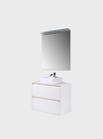 Ver imagem 5 de Gabinete para Banheiro com Cuba e Espelheira com Led 80cm Mdf Branco Dubai - On Móveis