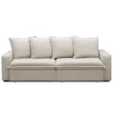 Ver imagem 6 de Sofá 3 Lugares Retrátil e Reclinável 235cm com Molas Ensacadas Erick - Veludo Bege