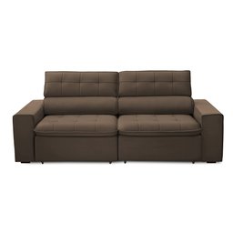 Sofá Retrátil e Reclinável Atenas 2 Lugares Marrom Escuro 160cm - Megasul - 4