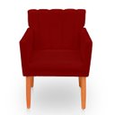 Ver imagem 4 de Kit com 2 Poltronas Cadeiras Elegante Confortável e Reforçada para Sala Carol Suede