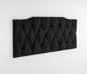Ver imagem 1 de Cabeceira Painel Estofada Casal 1,40 Dobrável Cama Box Nicole Preto Suede