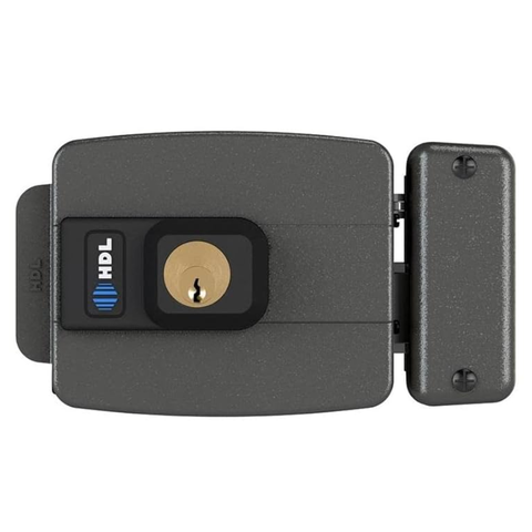 Fechadura Elétrica Hdl C-90 Dupla Cinza Abre para Dentro