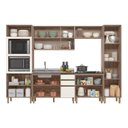 Ver imagem 4 de Cozinha Modulada 6 Peças 3 Gavetas Torre Quente 100% MDF Catarina Bege/Carvalho Nature/Off White Cetim