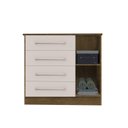 Ver imagem 3 de Cômoda 4 Gavetas 1 Porta Malibu New Jequitibá Off White