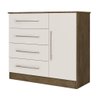 Cômoda 4 Gavetas 1 Porta Malibu New Jequitibá Off White - 1