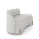 Ver imagem 6 de Sofá 2 Lugares Orgânico 140cm Pé Dourado Morgan Veludo D03 - D’Rossi