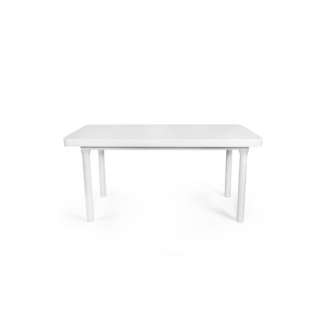 Mesa de Jantar Retangular 6 Lugares de Madeira 160x80 França Branco - Straub Web