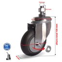 Ver imagem 2 de 2 Rodizio Giratório para Carrinho Supermercado 4 Pol. Espiga