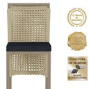 Ver imagem 2 de Kit 5 Banquetas Roma Alumínio Tecido com Encosto Fixo Fendi Trama Original