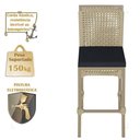 Ver imagem 6 de Kit 5 Banquetas Roma Alumínio Tecido com Encosto Fixo Fendi Trama Original