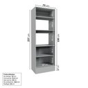 Ver imagem 4 de Torre Quente Planejada 3 Portas 2 Nichos 70cm Nara CabeCasa MadeiraOriginals Cinza