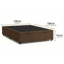 Ver imagem 4 de Cama Box c/Baú Casal para Quarto 1,38 Marrom