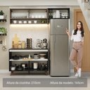 Ver imagem 6 de Armário de Cozinha Compacta 190cm Preto/rustic Reims Madesa 07