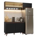 Ver imagem 3 de Armário de Cozinha Compacta 190cm Preto/rustic Reims Madesa 07