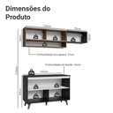 Ver imagem 4 de Armário de Cozinha Compacta 190cm Preto/rustic Reims Madesa 07