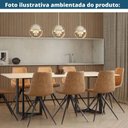 Ver mais imagens de Kit 4 Cadeiras Giratória Milano Fratini em Poliuretano (pu) Cor Caramelo Base em Aço Preto