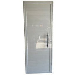 Porta de Alumínio Lambri Simples 210x60 C/ Puxador Completa - 1