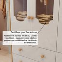 Ver imagem 6 de Quarto de Bebê Guarda-Roupa e Cômoda Janelados em MDF Maya Provençal Yescasa