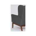 Ver imagem 6 de Poltrona Decorativa Realeza Base Madeira Linho Chumbo - Larbelle