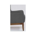 Ver mais imagens de Poltrona Decorativa Realeza Base Madeira Linho Chumbo - Larbelle