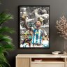 Quadro Messi Goat Copa do mundo Moldura e Vidro - 2