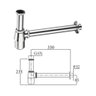 Sifão Cozinha Metal com Copo Cromado 1 1/2 Ajustável Metal Premium Pmx - 3