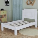 Ver imagem 6 de Cama de Solteiro 100% MDF 117x95,8cm Marina Branco/Lilás