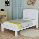 Ver imagem 5 de Cama de Solteiro 100% MDF 117x95,8cm Marina Branco/Lilás