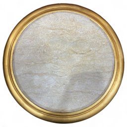 Mesa Auxiliar Dourado com Tampo em Mármore 74x40x40cm - 3