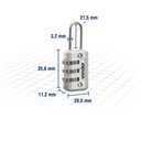 Ver imagem 7 de Cadeado 20mm com Segredo Cinza Vonder