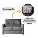 Ver imagem 3 de Sofá 2 Lugares Pequeno Alice e Porta Controle Herreiro Cores Cor:cinza